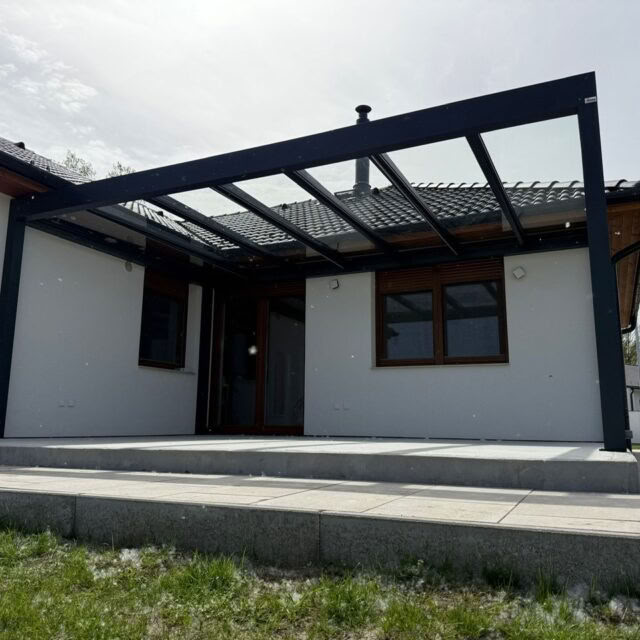 Glass roof veranda installation in Dublin garden