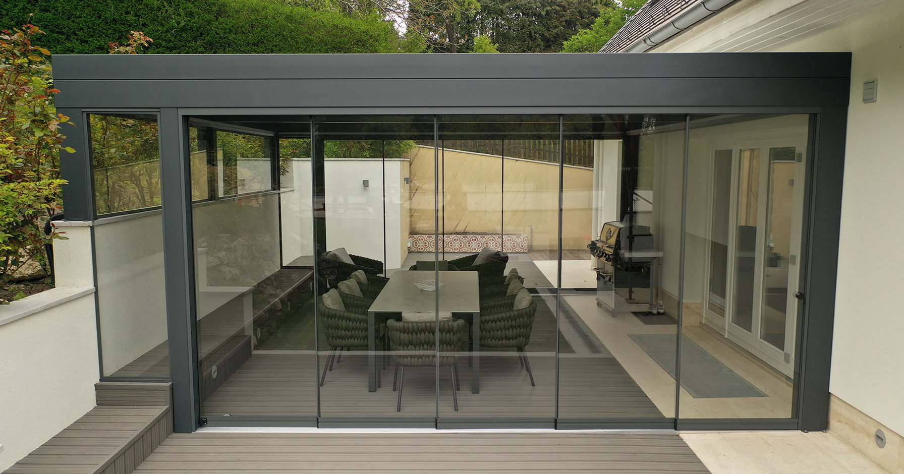 Sliding glass pergola Dublin